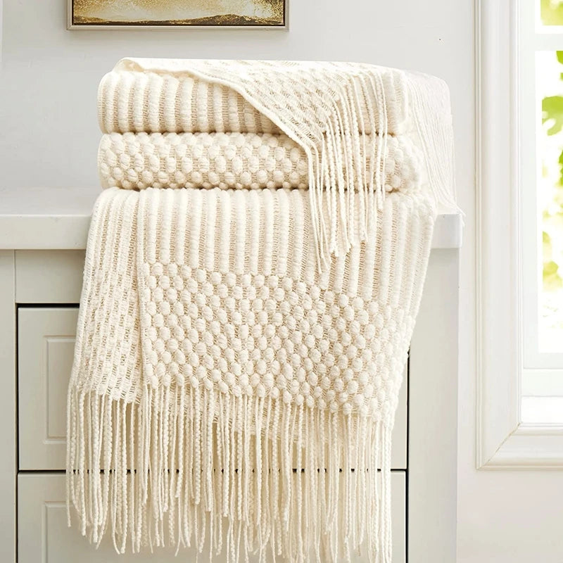 Boho Throw Textured Blankets