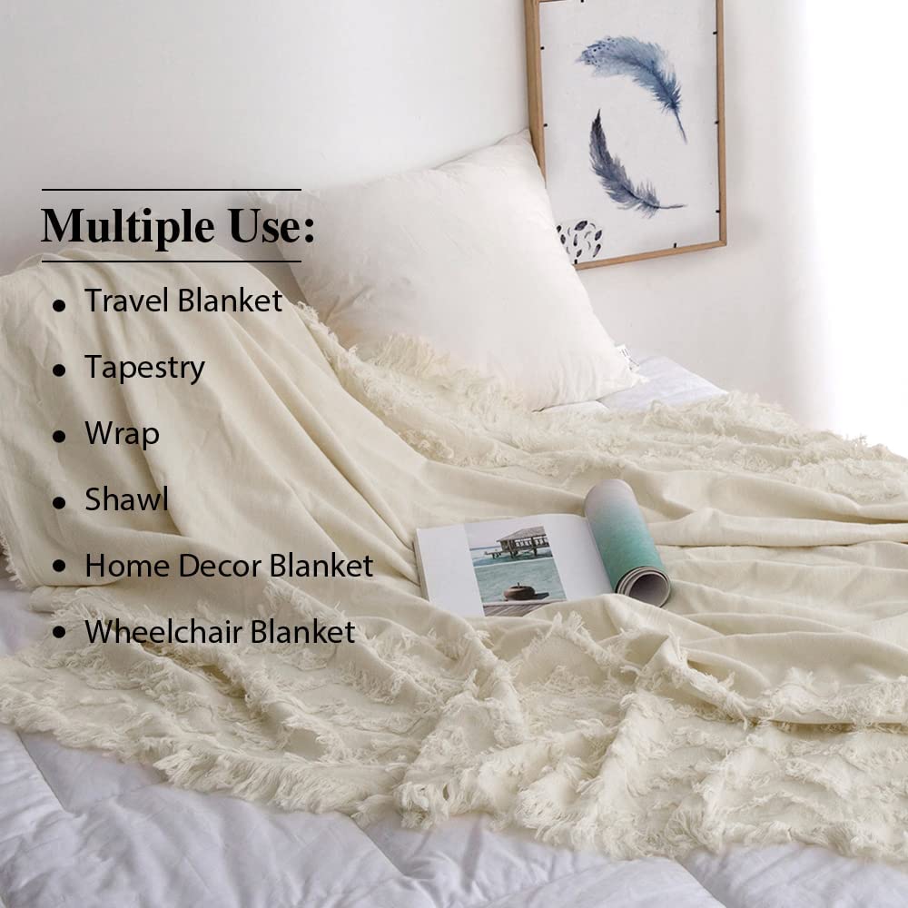 100% Cotton Throw Blanket