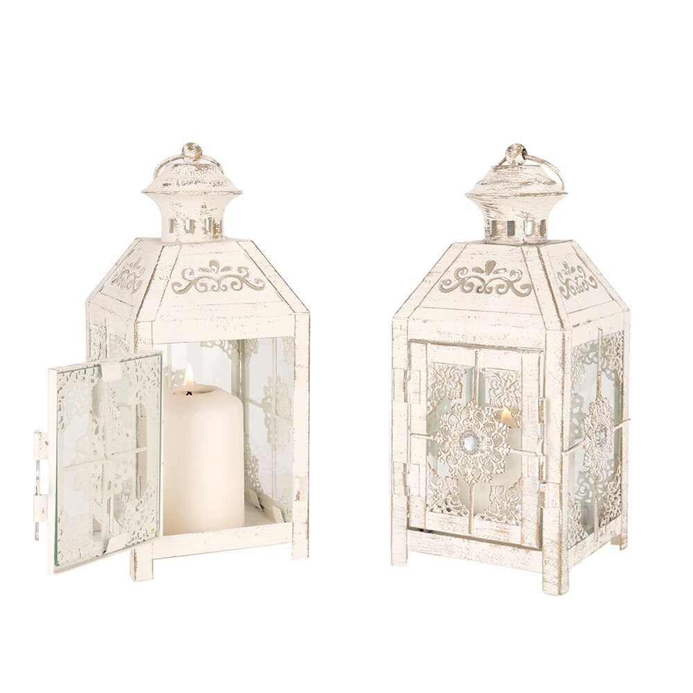 2Pcs Vintage Candle Holder Lantern