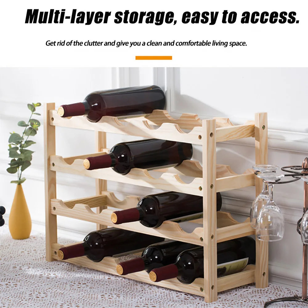 2/3 Tiers Wood Wine Rack