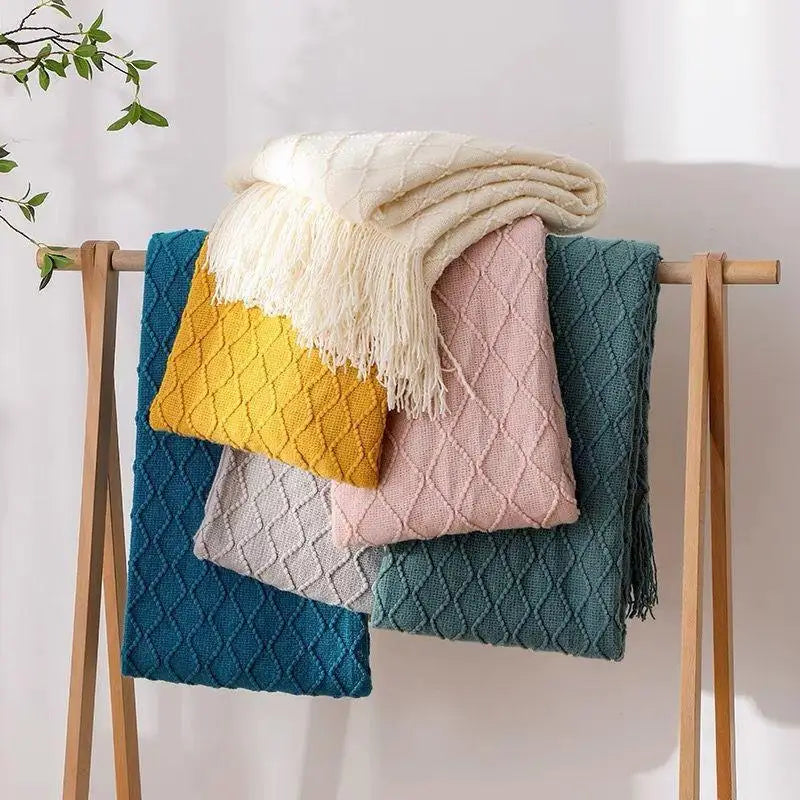 Boho Throw Textured Blankets