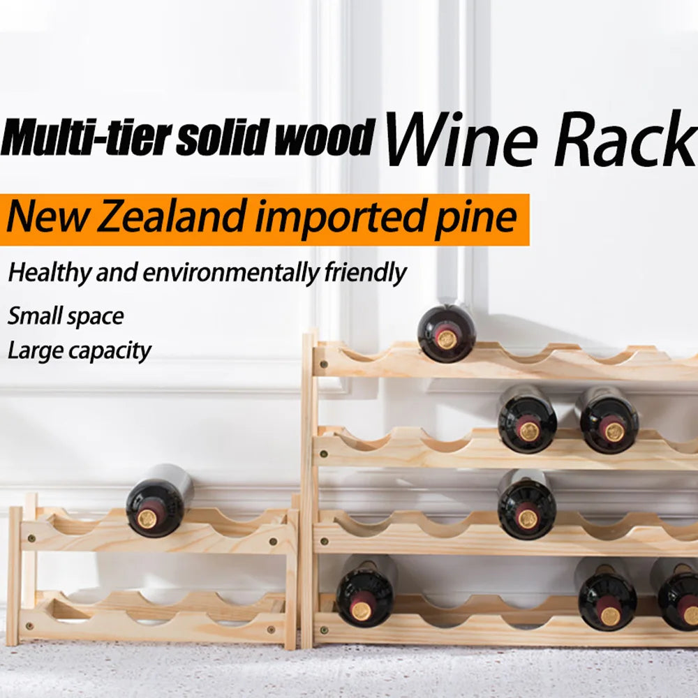 2/3 Tiers Wood Wine Rack