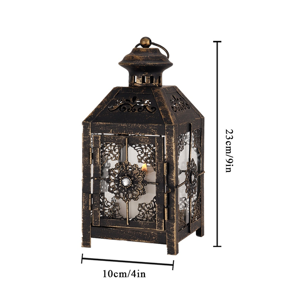 2Pcs Vintage Candle Holder Lantern