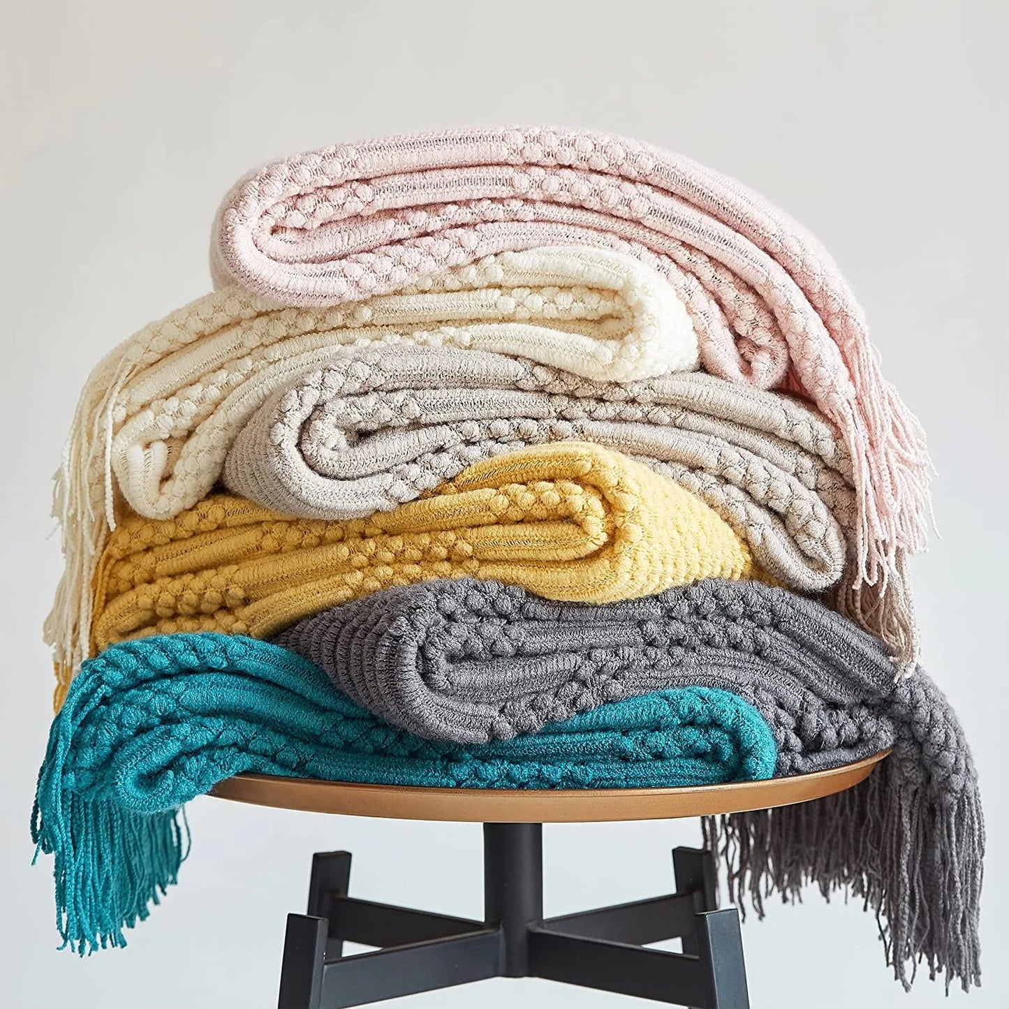 Boho Throw Textured Blankets