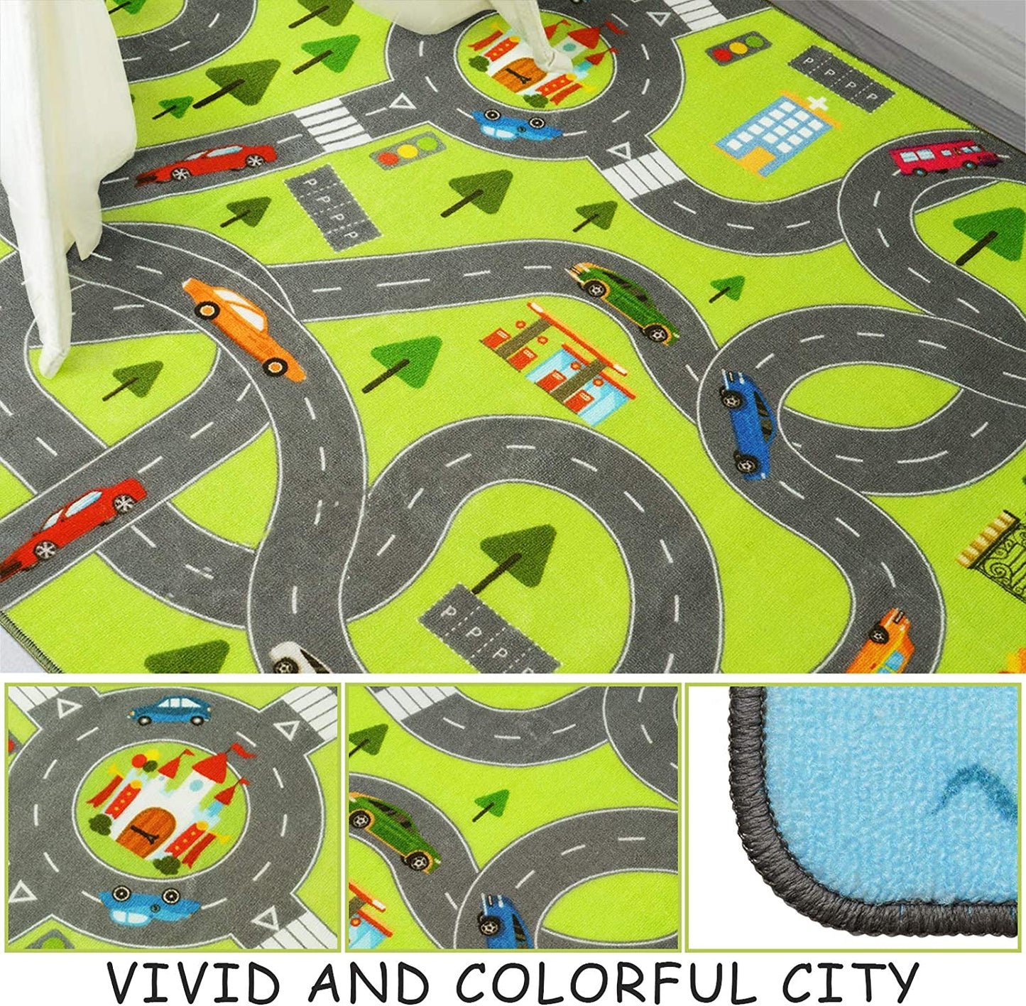 Kids Bedroom Play Mat Rug 4x6 Feet