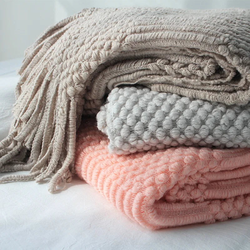 Boho Throw Textured Blankets