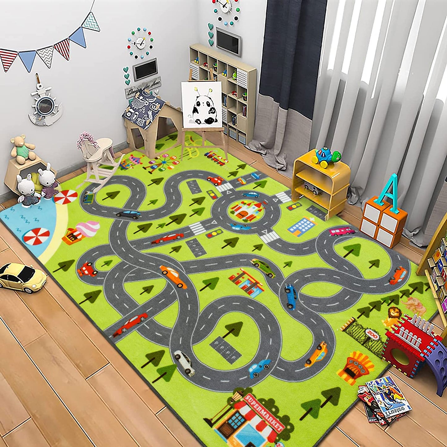 Kids Bedroom Play Mat Rug 4x6 Feet